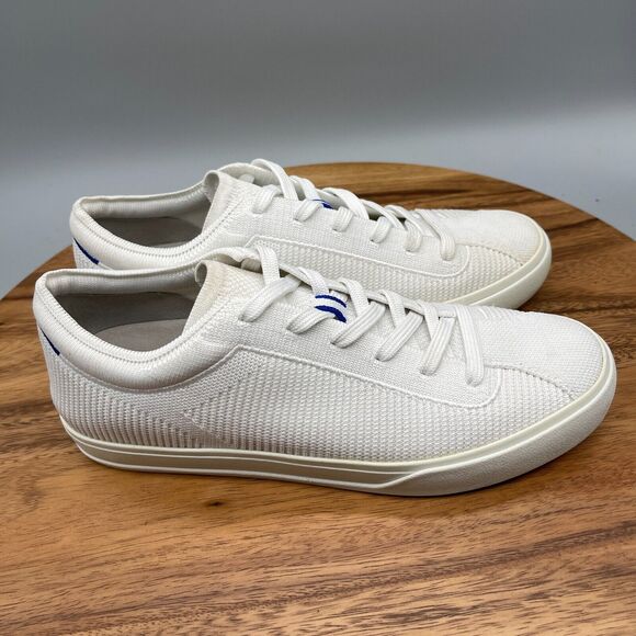 Rothy's The Lace Up Bright White Knit Fabric Shoes Womens Size 9 Sneakers - Picture 1 of 8